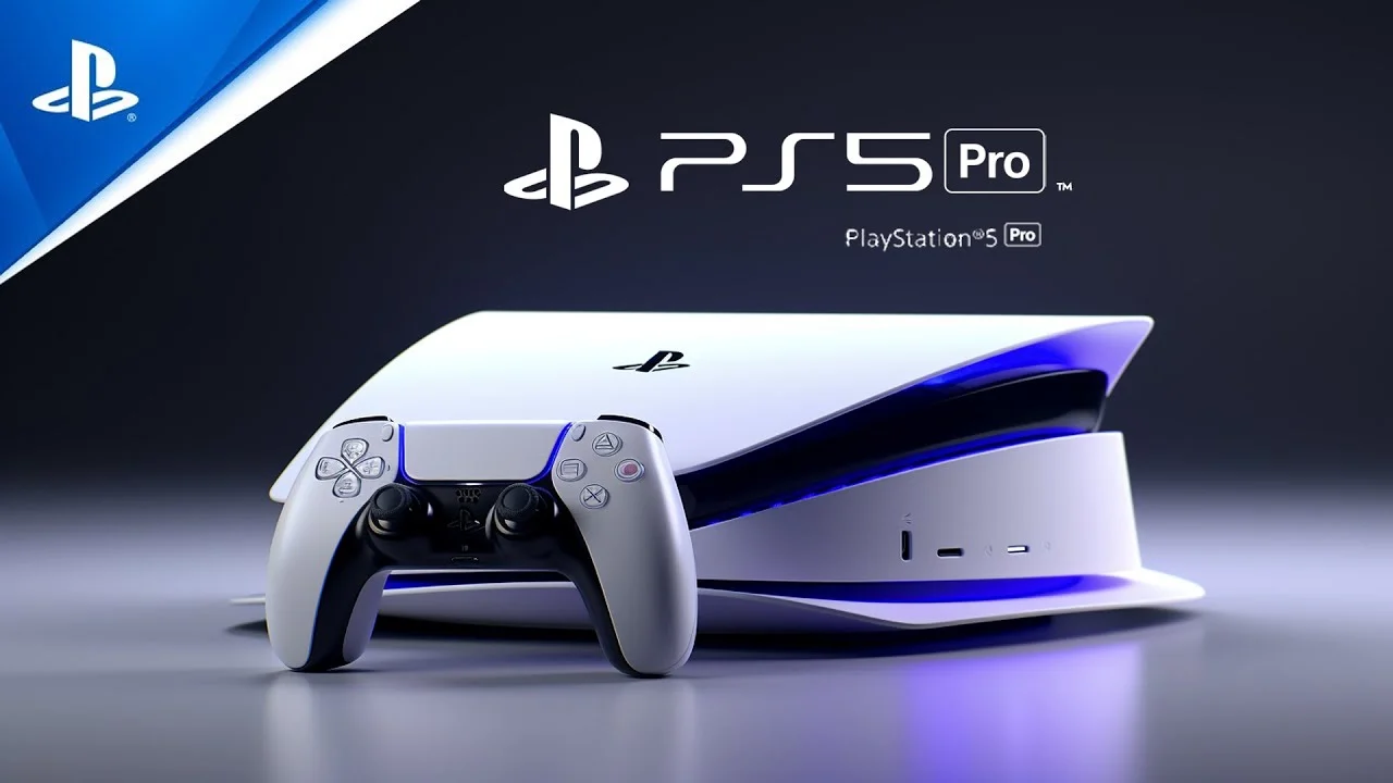 Control y consola blancos de Playstation 5 pro
